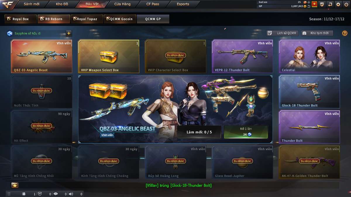 shop acc cf uy tin gia re